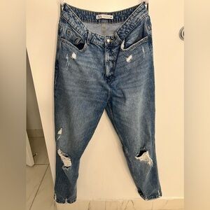 ZARA high rise boyfriend jeans